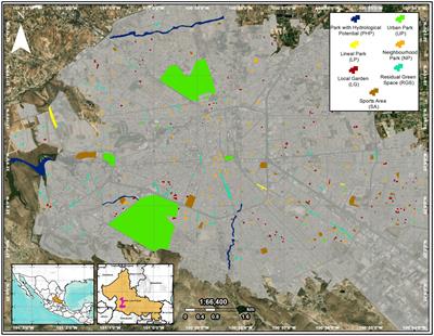 Effective green cover and equipment–infrastructure attributes of public green spaces in a Mexican metropolitan area